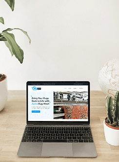 Clean light interface design on laptop